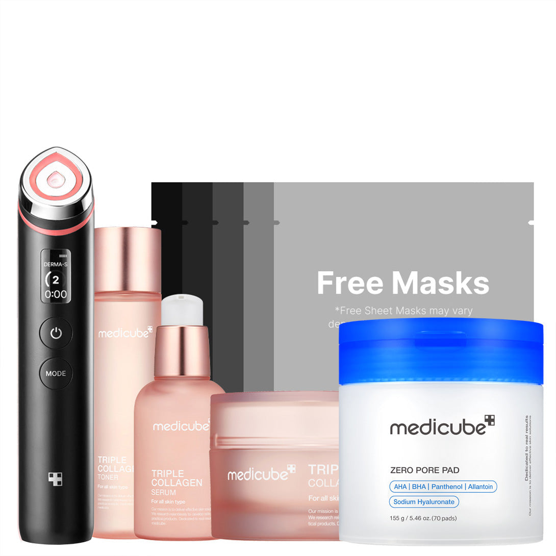 [Korean Glow Maker] Glow-Up Full Facial Set - Black