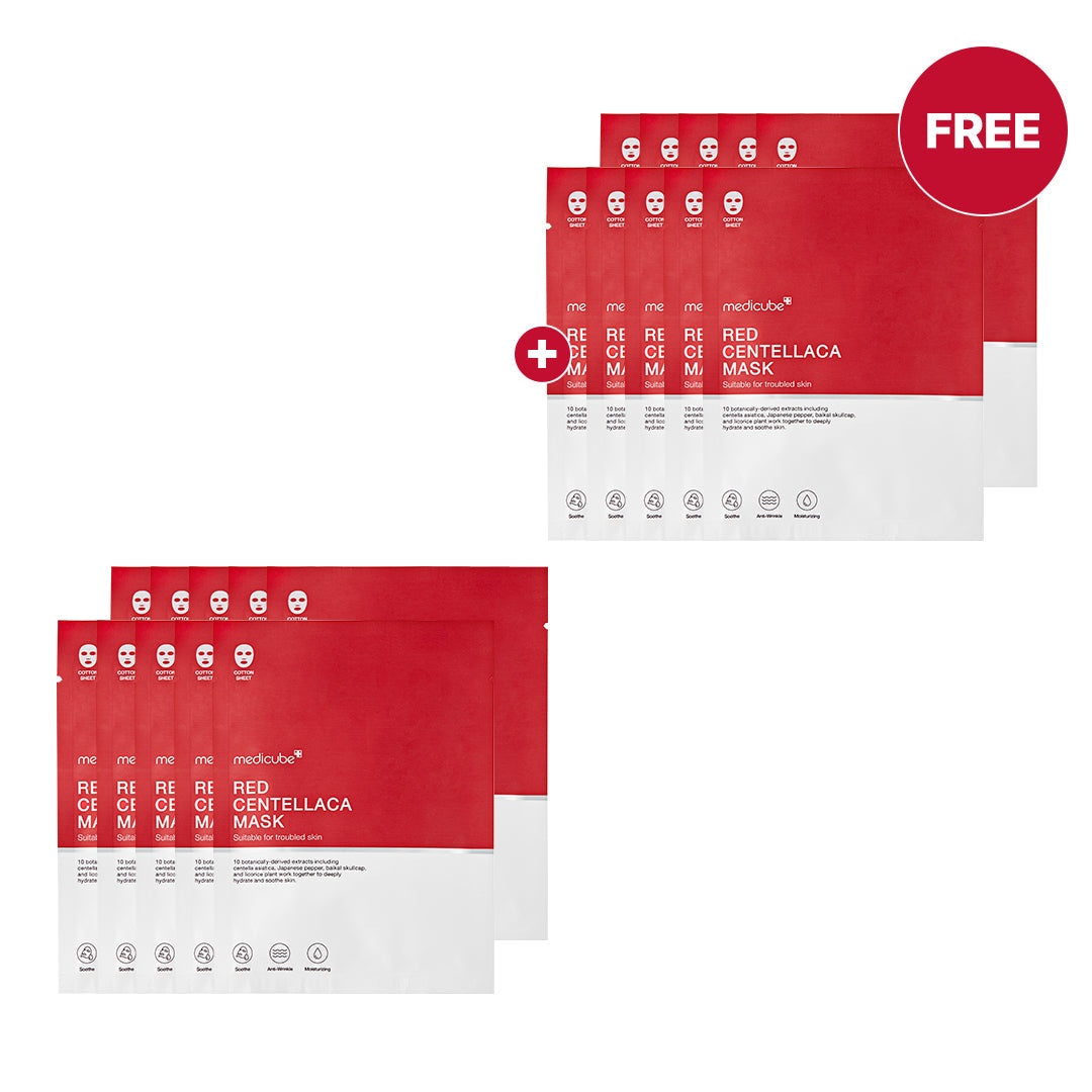 Red Centellaca Mask - 10+10 MASKS